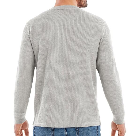 Members Mark Shirt Mens Size Medium thermal Long Sleeve Crew NWT Light Grey - Picture 3 of 4
